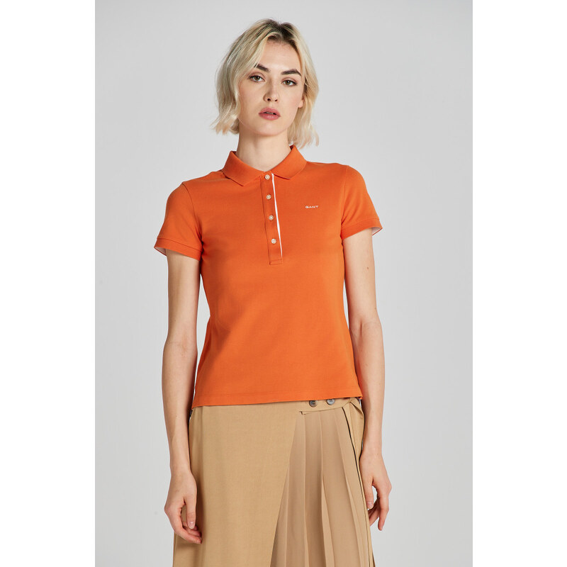 POLOKOŠILE GANT CONTRAST COLLAR SS PIQUE POLO PUMPKIN ORANGE 91881756