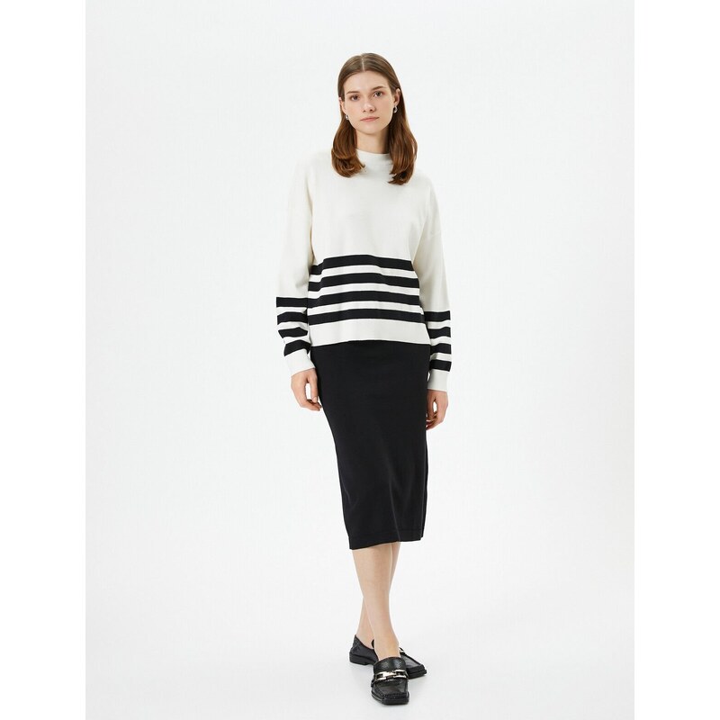 Koton Oversize Sweater Crew Neck Long Sleeve