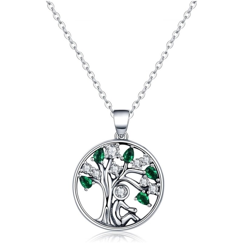 GRACE Silver Jewellery Stříbrný náhrdelník Strom života - stříbro 925/1000