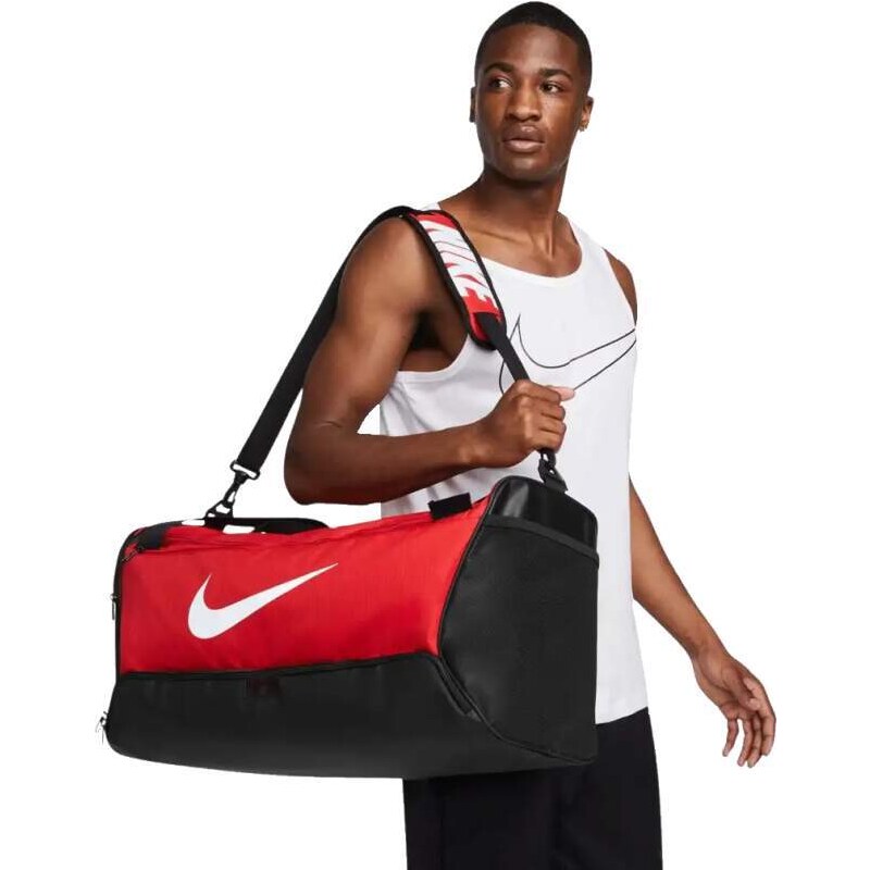 Sportovní taška Nike Brasilia 9.5 M červená 60 litrů