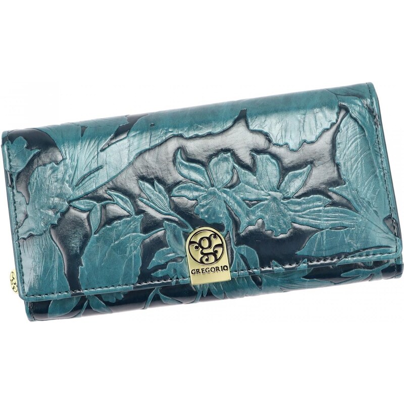 Dámská kožená peněženka modrá - Gregorio Leriana modrá