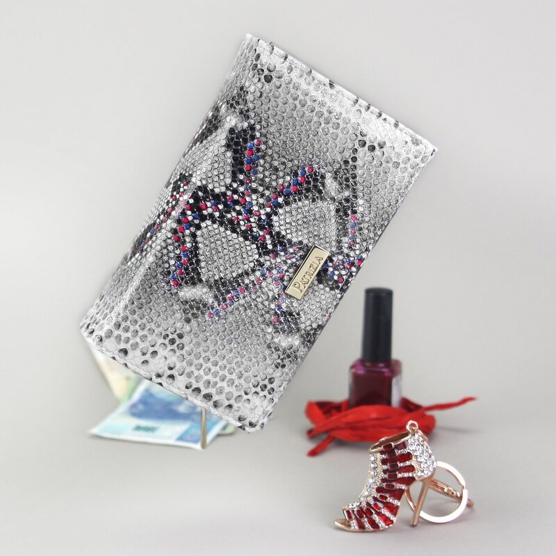 PATRIZIA Luxusní dámská peněženka Gisbina, šedo-růžová