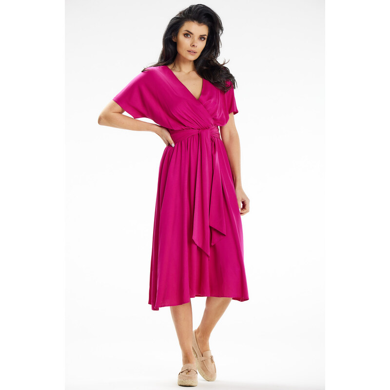 Awama Womans Dress A642 Fuchsia
