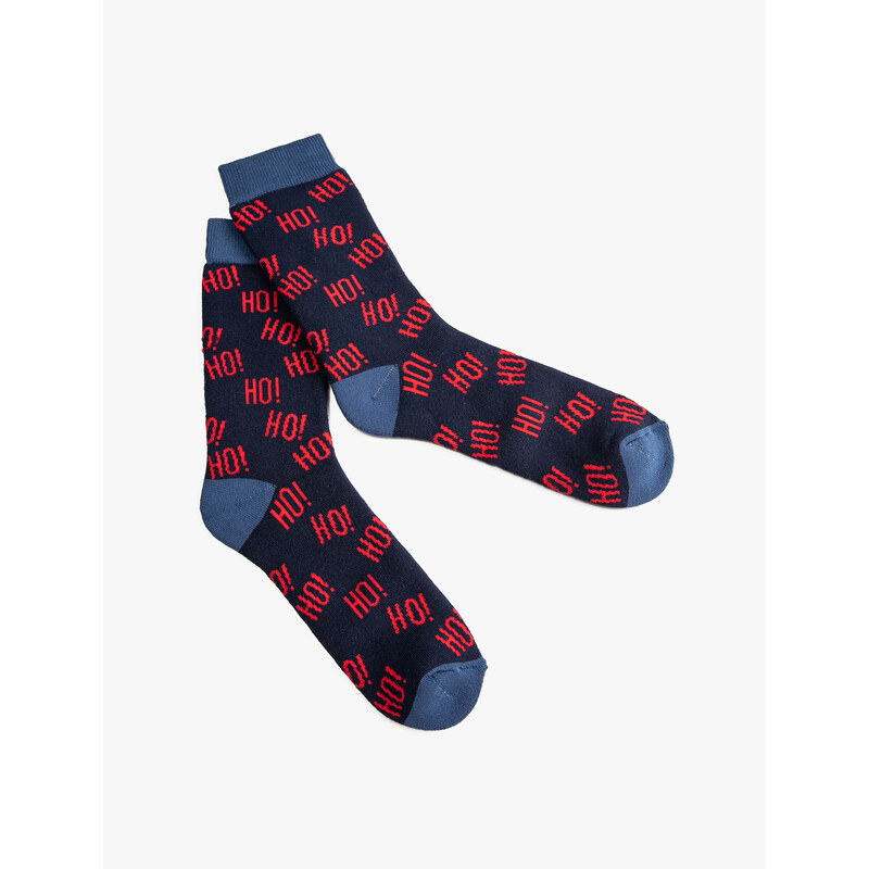 Koton Christmas Printed Crewneck Socks