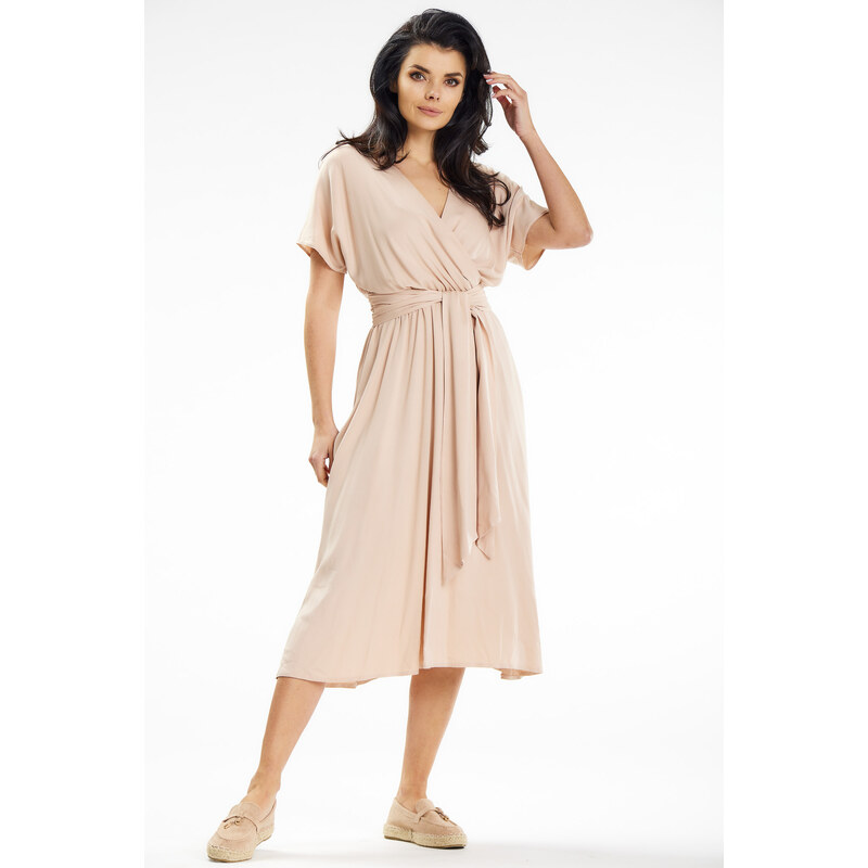 Awama Womans Dress A642 Beige