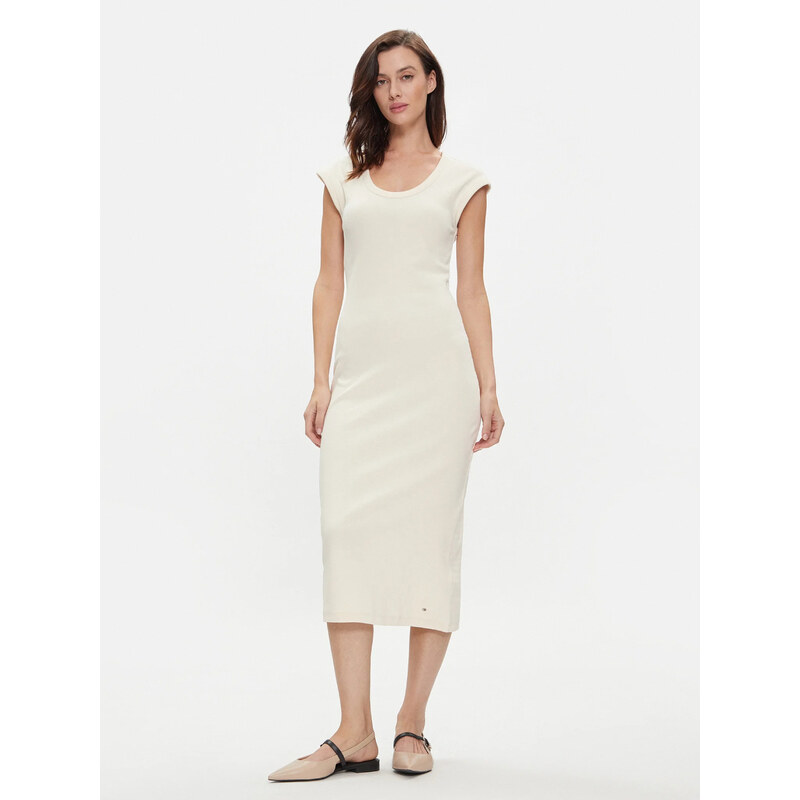 Tommy Hilfiger dámské krémové šaty 109098098