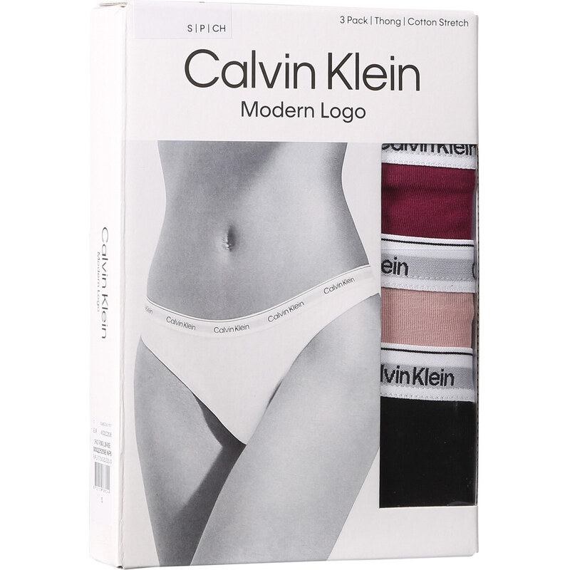 3PACK dámská tanga Calvin Klein vícebarevná (QD5209E-NP6)