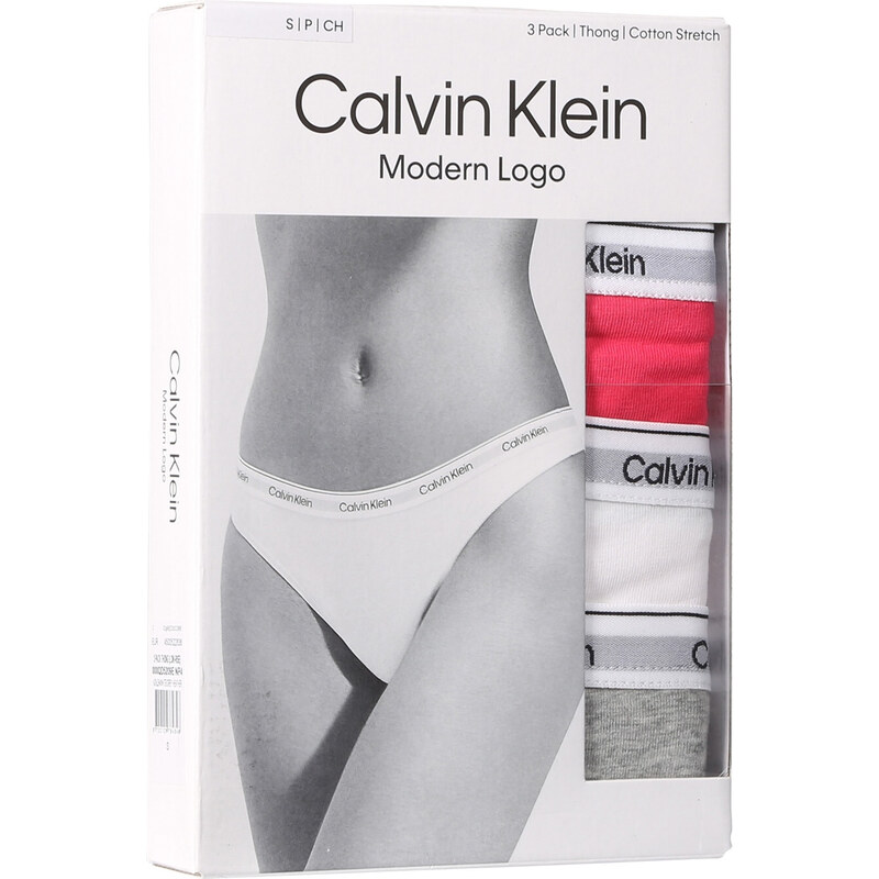 3PACK dámská tanga Calvin Klein vícebarevná (QD5209E-NP4)