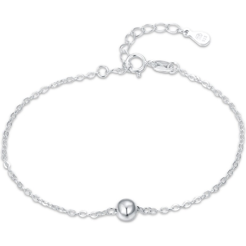 MINET Stříbrný náramek kulička 5 mm JMAS0158SB15 91917443