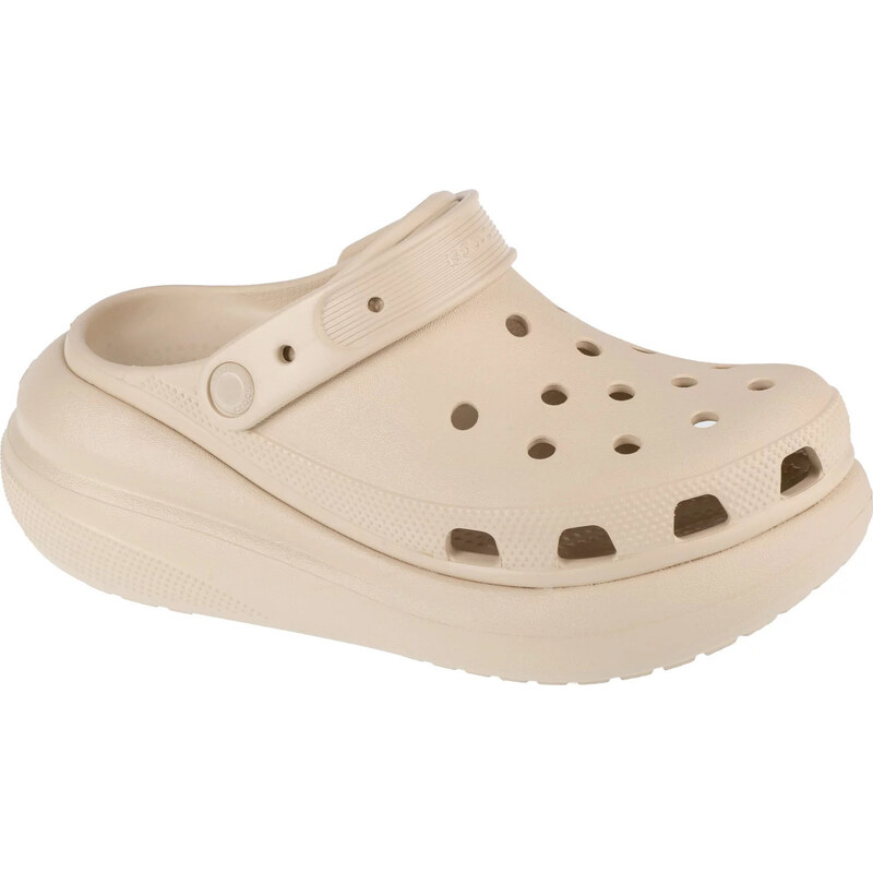 Béžové nazouváky na platformě Crocs Classic Crush Clog Béžová 105061956