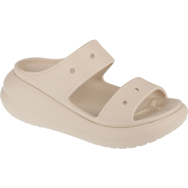 Béžové nazouváky na platformě Crocs Classic Crush Sandal Béžová 91920251