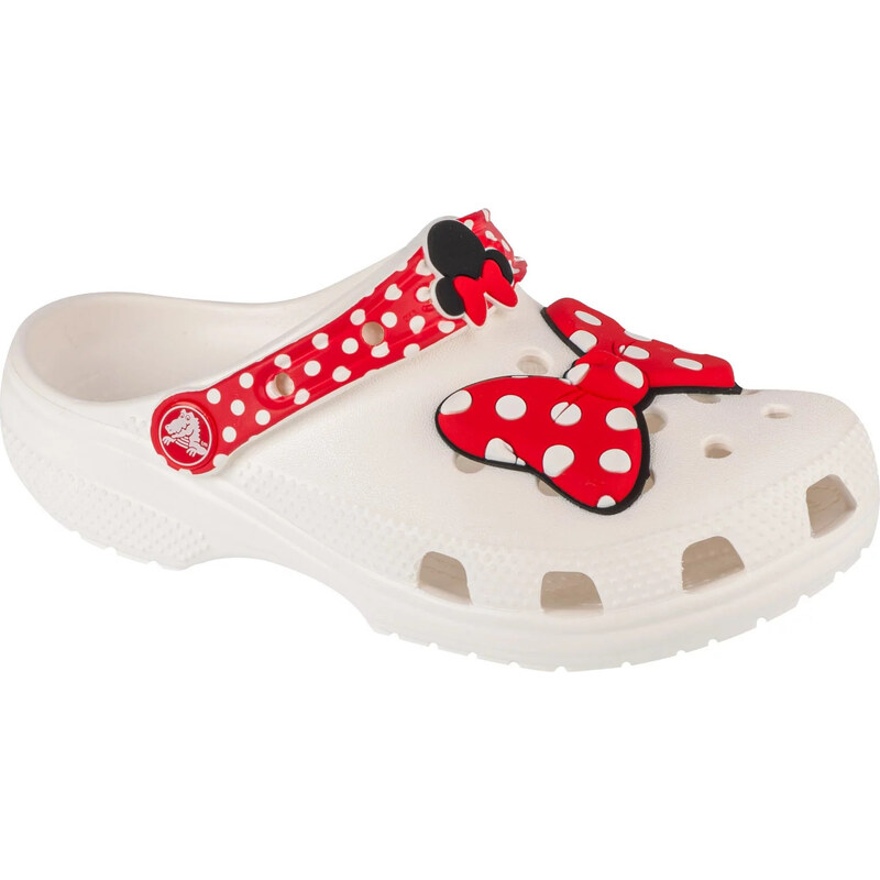 Bílé dívčí nazouváky Crocs Classic Disney Minnie Mouse Clog