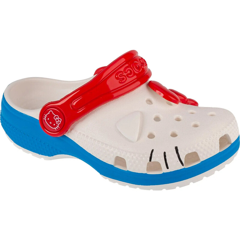 Bílé dívčí nazouváky Crocs Classic Hello Kitty Iam Clog T 209469