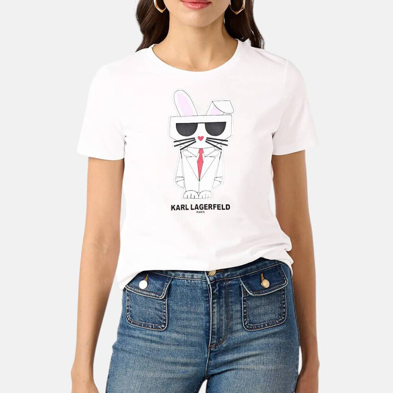 Dámské bílé triko Karl Lagerfeld 55787