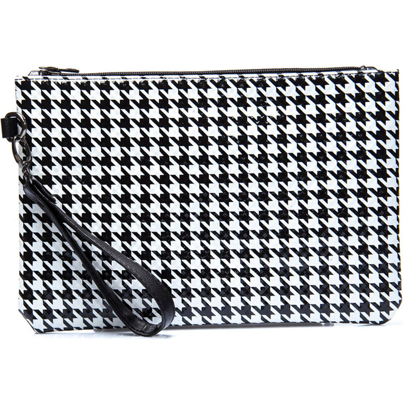 Capone Outfitters Paris Houndstooth Patterned Women's Clutch Bag