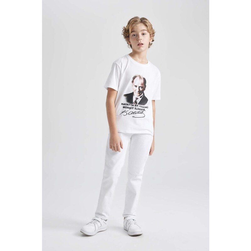 DEFACTO Boy Straight Fit Straight Leg White Jeans