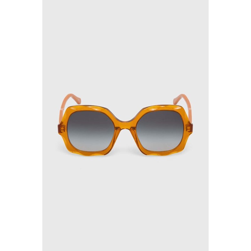 Sluneční brýle Chloé dámské, oranžová barva, CH0226S