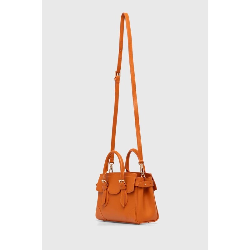 Kožená kabelka Guess DIANA oranžová barva, HWDIAA L4136