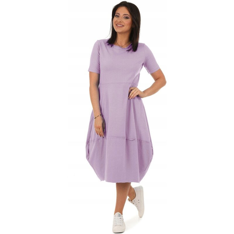 Fashionweek Pohodlné teplákové letní šaty OVERSIZE MF627