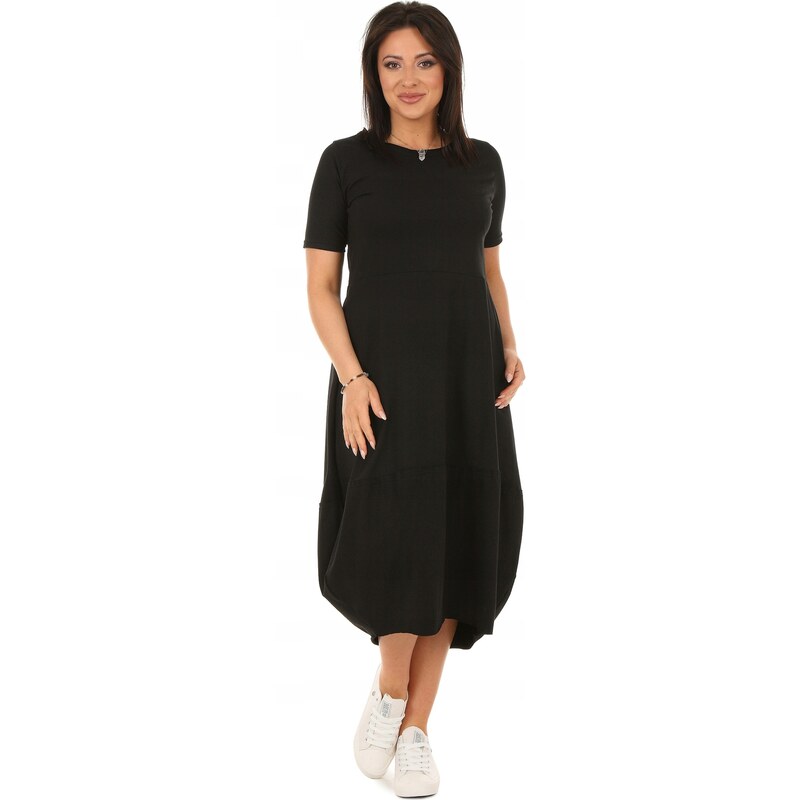 Fashionweek Pohodlné teplákové letní šaty OVERSIZE MF627