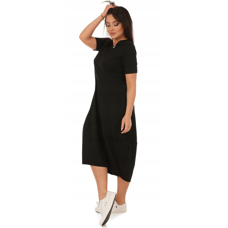Fashionweek Pohodlné teplákové letní šaty OVERSIZE MF627