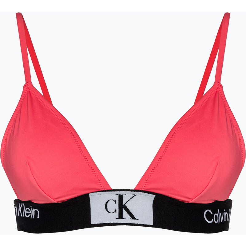 Horní díl plavek Calvin Klein Fixed Triangle-RP calypso coral