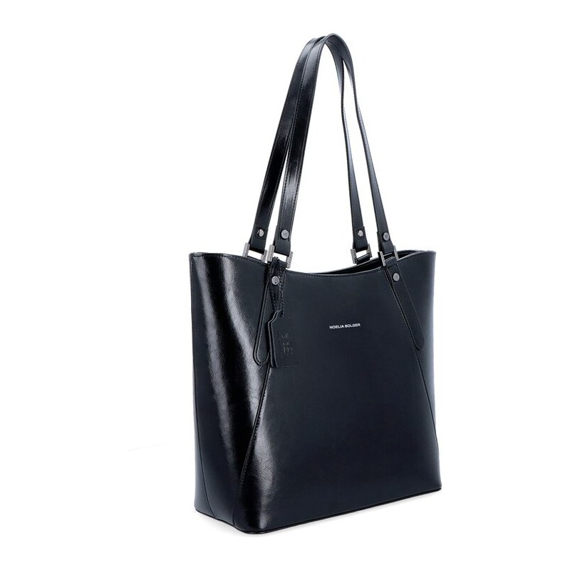 Elegantní kabelka z kvalitní kůže Famito NB 0094 C černá 91935224