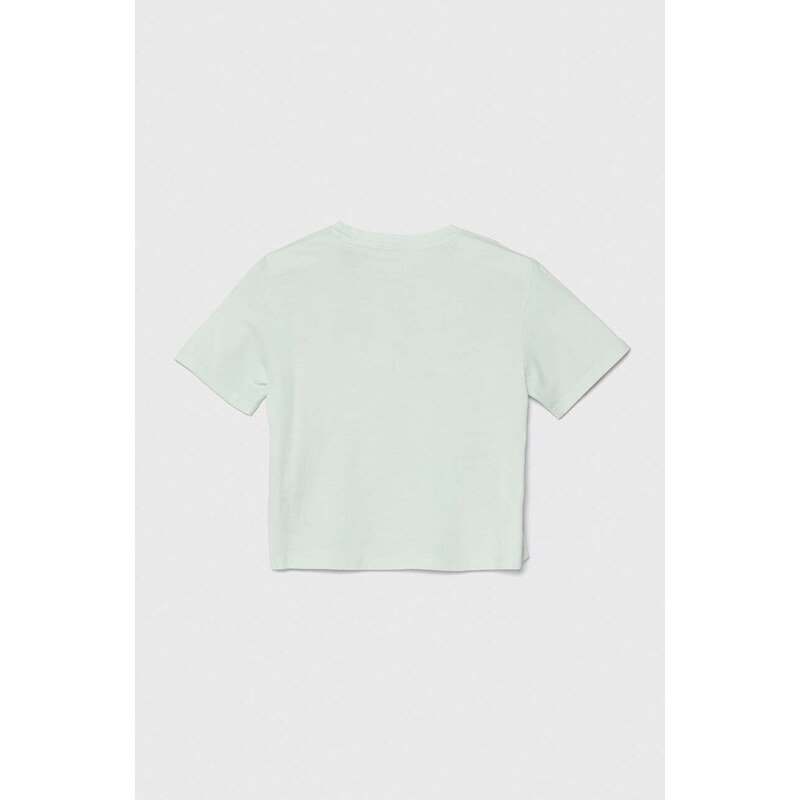 Dětské bavlněné tričko Guess tyrkysová barva
