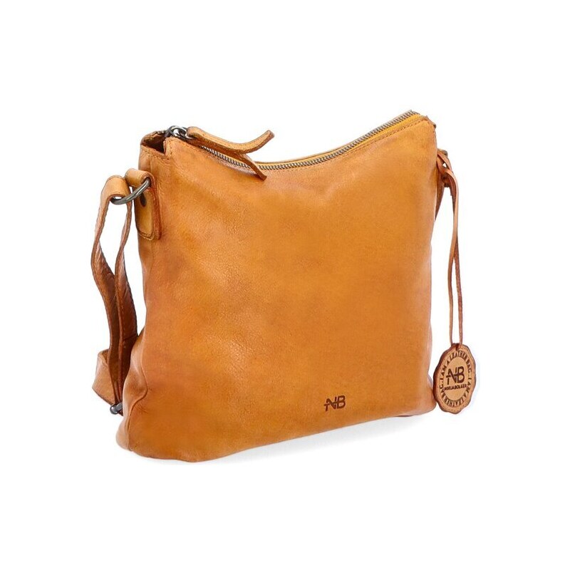 Dámská crossbody koženém zpracování Famito NB 2400 ZLU žlutá 91935230