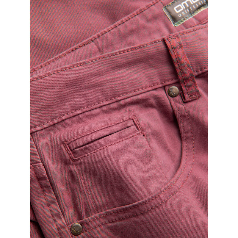 Ombre Clothing Pánské chino kalhoty - bordó P1059