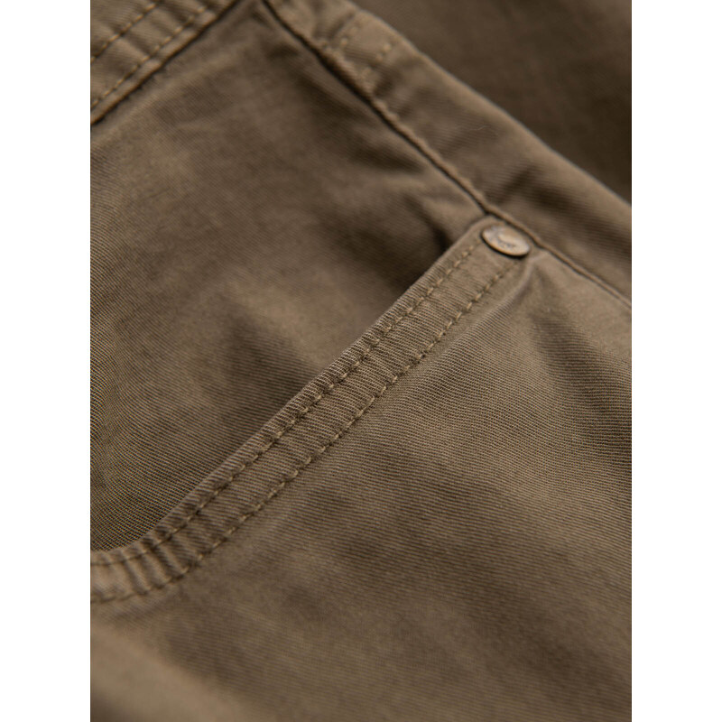 Ombre Clothing Pánské chino kalhoty na míru - olivové V3 OM-PACP-0151