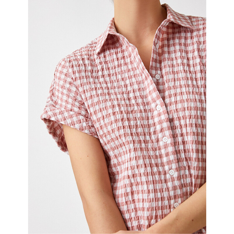 Koton Checkered Short Sleeve Shirt