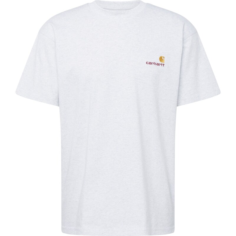 Carhartt WIP Tričko American Script zlatá / světle šedá / vínově
