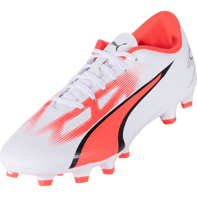 Dětské kopačky Puma Jr Ultra Play FG-AG White-Black-Fire Orchid