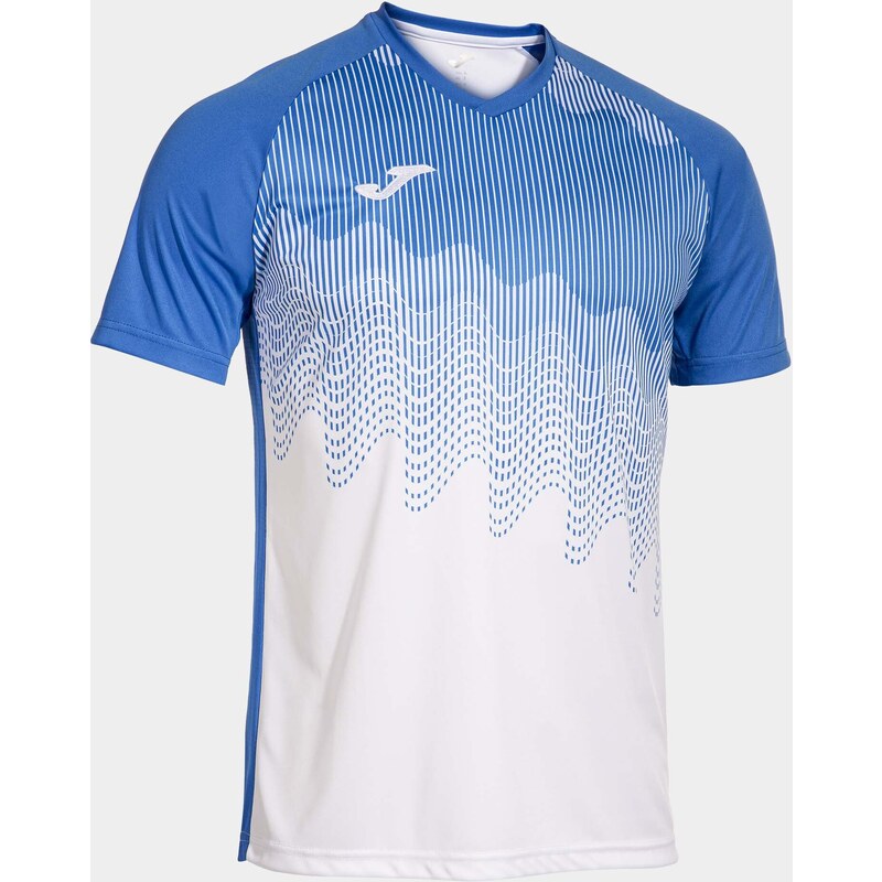 Pánské triko JOMA TIGER VI White-Royal 3XS