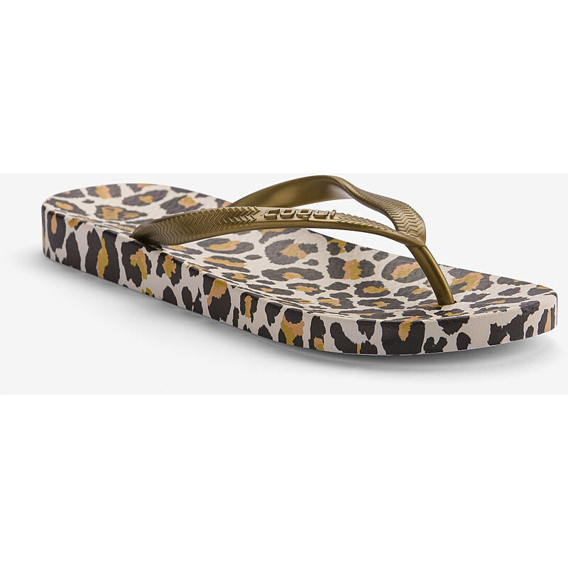 Dámské žabky Coqui Kaja 1327 Leopard-Gold 37 109627341