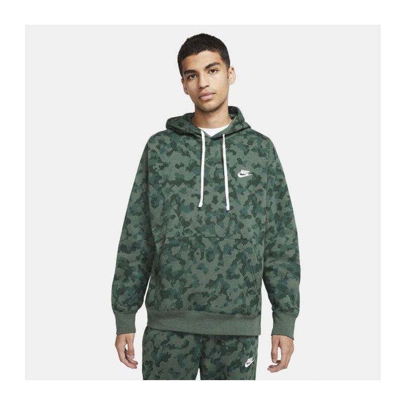 Pánská mikina Nike Club Hoodie Camo Green