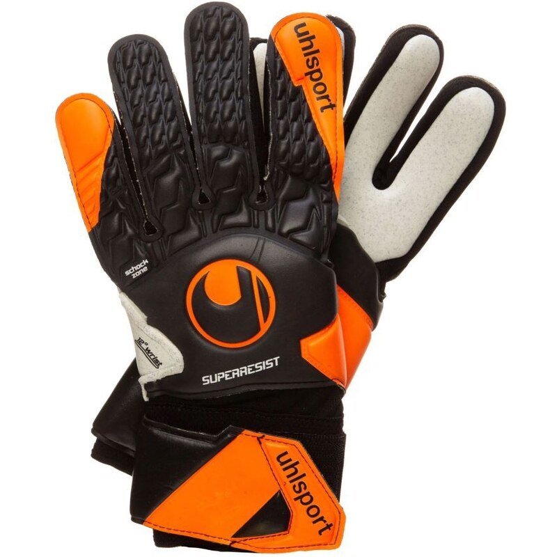 Brankářské rukavice Uhlsport Super Resist HN VM Black-Fluo/Orange-Blac