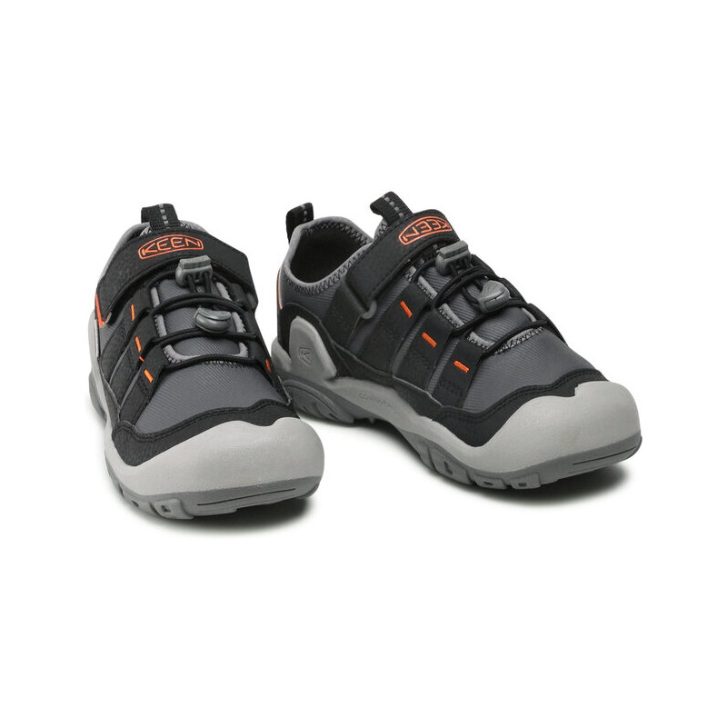 Juniorské boty Keen Jr Knotch Hollow Steel Grey-Safety Orange