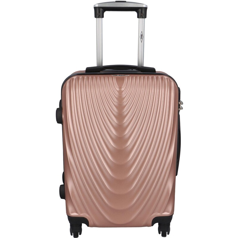 RGL Cestovní pilotní kufr Travel Rose, růžová/zlatá S