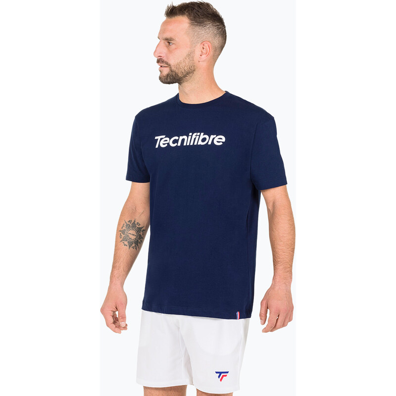 Pánské tričko Tecnifibre Team Cotton Tee Marine