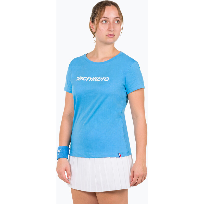 Dámské tričko Tecnifibre Team Cotton Tee azur