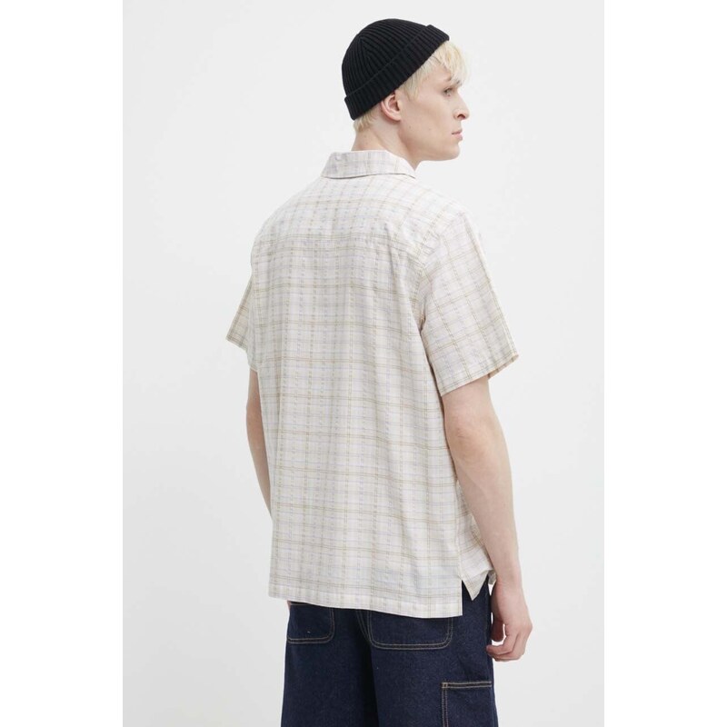 Bavlněná košile Dickies SURRY béžová barva, regular, s klasickým límcem, DK0A4YS5