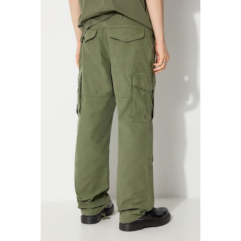 Bavlněné kalhoty Filson Field Cargo Pants zelená barva, ve střihu cargo, FMPAN0016