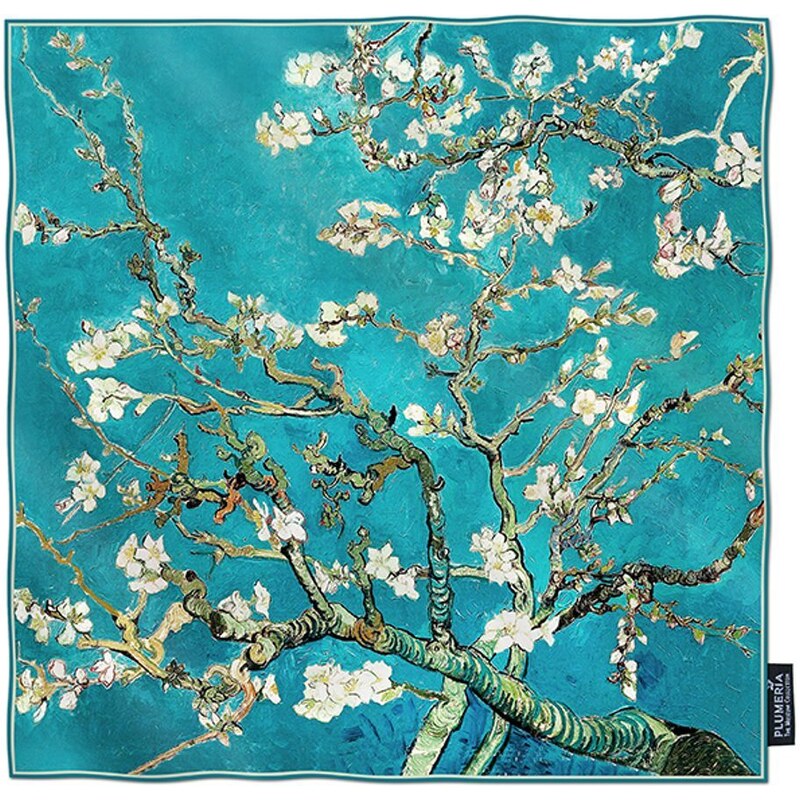 PLUMERIA Hedvábný šátek Almond Blossom, Vincent Van Gogh