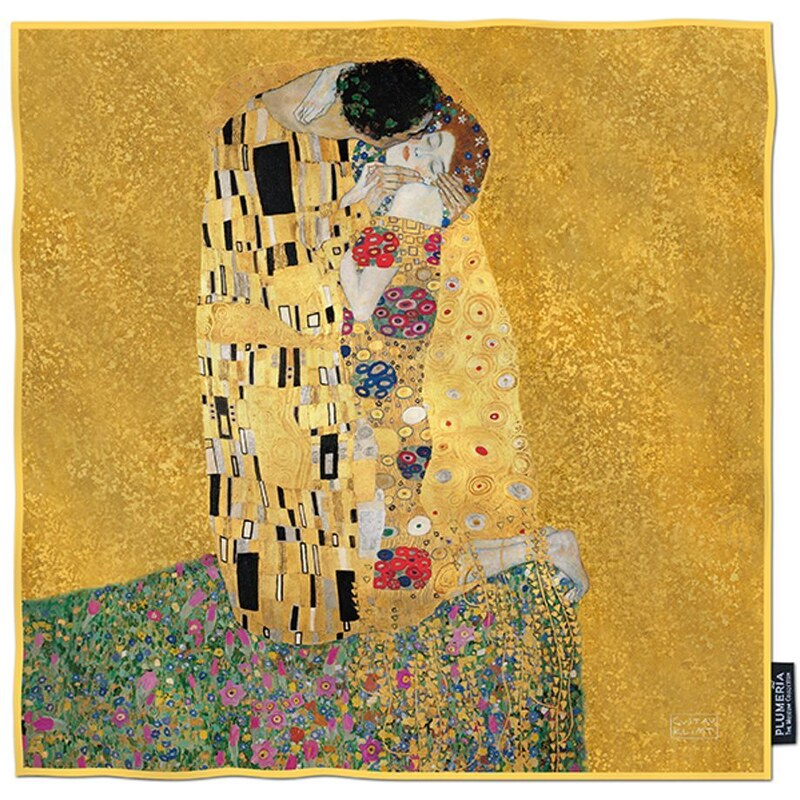 PLUMERIA Hedvábný šátek The Kiss, Gustav Klimt