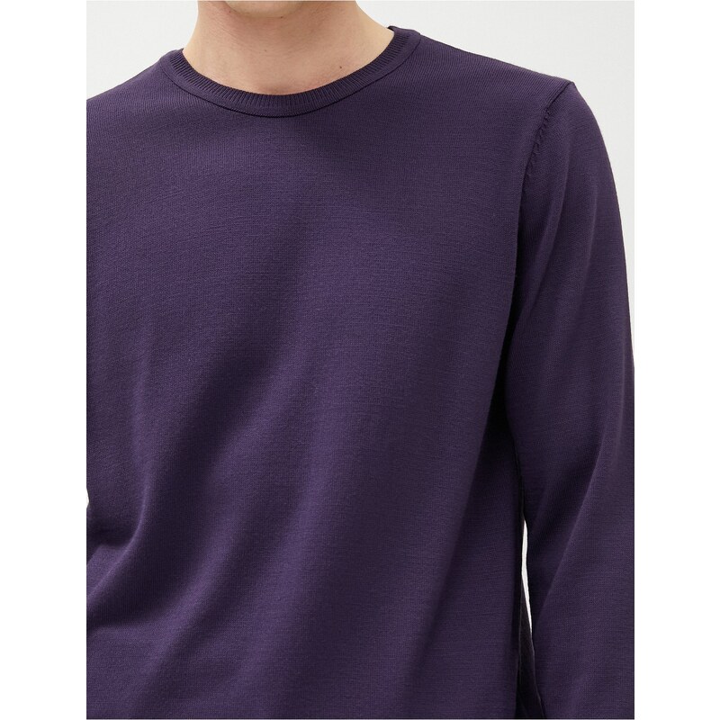 Koton Basic Knitwear Sweater Crew Neck Slim Fit Long Sleeved