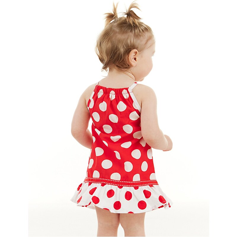 Denokids Red Polka Dot Baby Girl Summer Dress