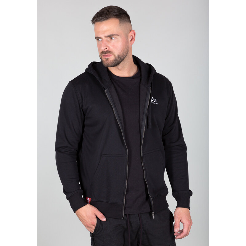 Alpha Industries Mikina Basic Zip Hoody SL black