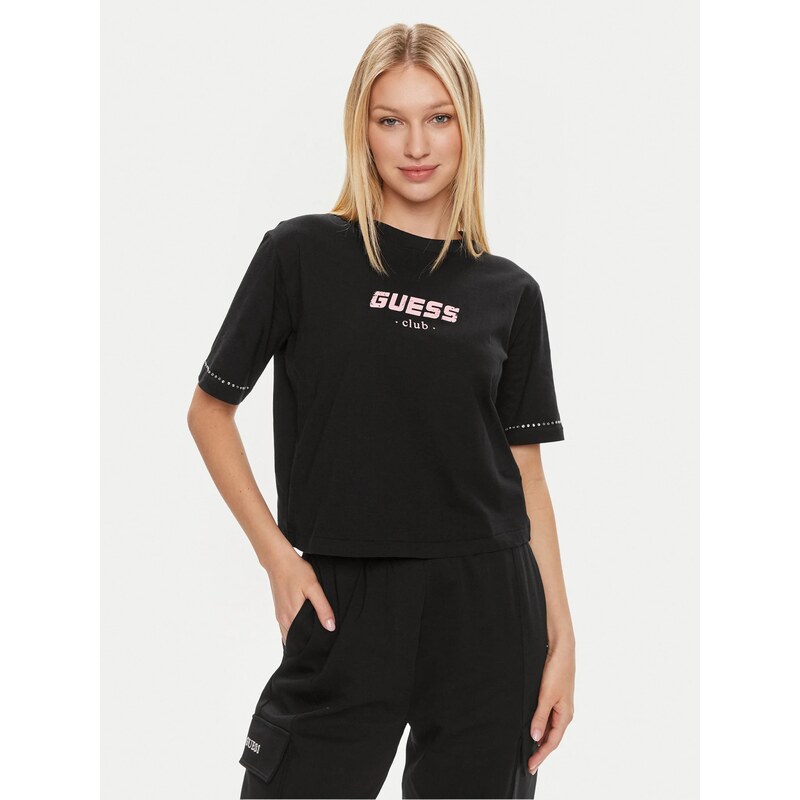 Guess natalia boxy t-shirt BLACK